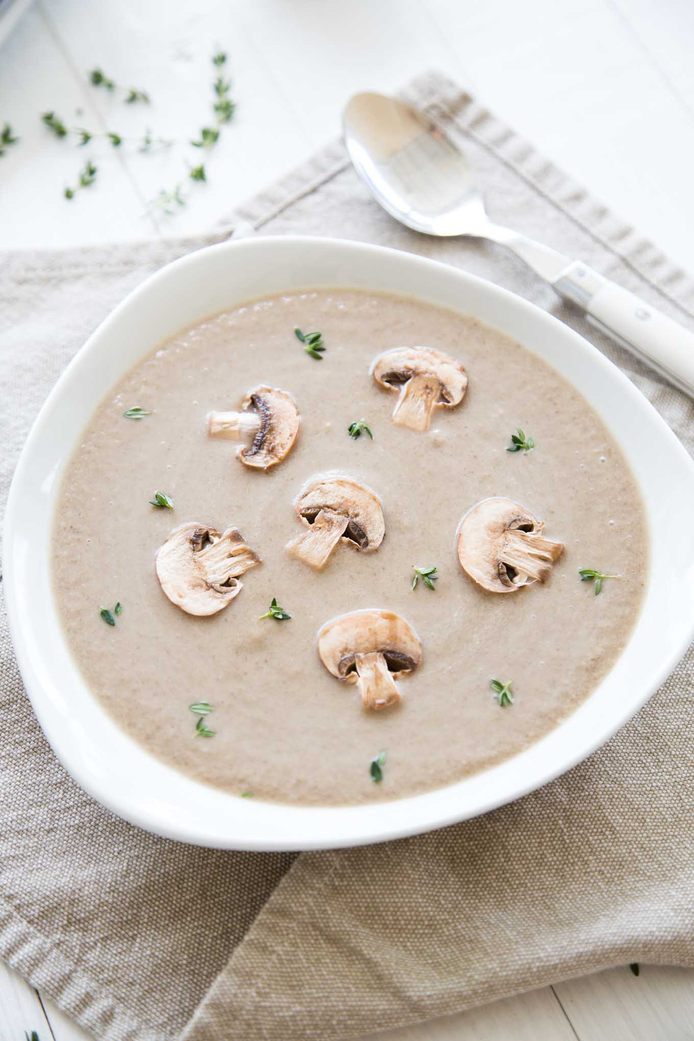 Mushroom and Roasted Garlic Soup | Garlic Matters