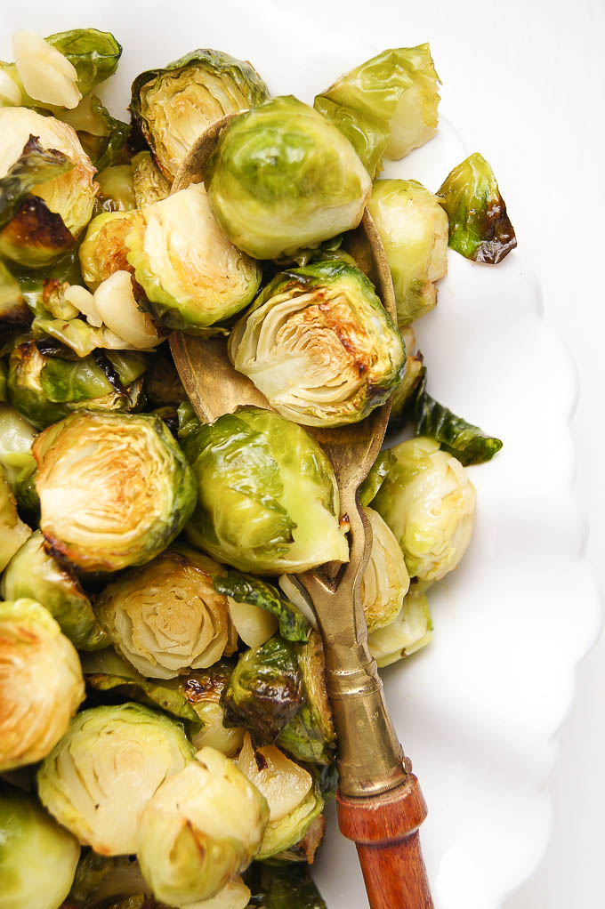 ROASTED BRUSSELS SPROUTS WITH GARLIC | GARLIC MATTERS