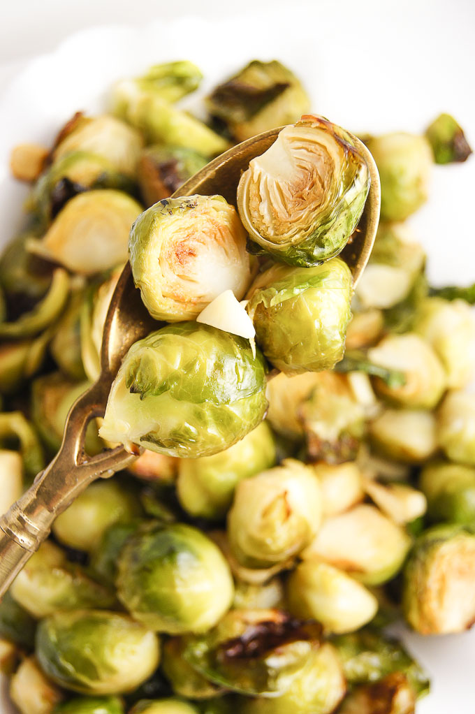ROASTED BRUSSELS SPROUTS WITH GARLIC | GARLIC MATTERS
