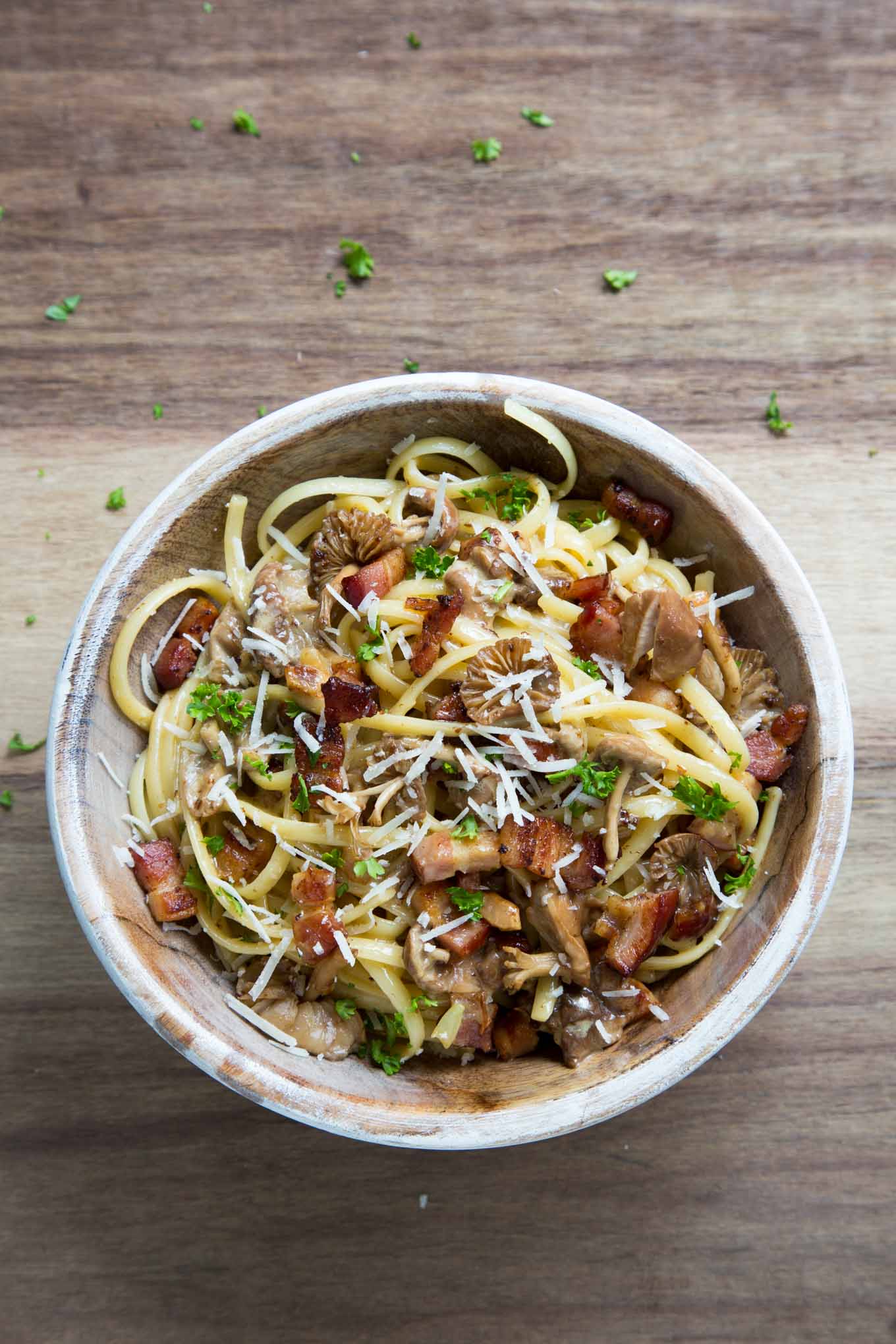 BACON MUSHROOM PASTA | GARLIC MATTERS